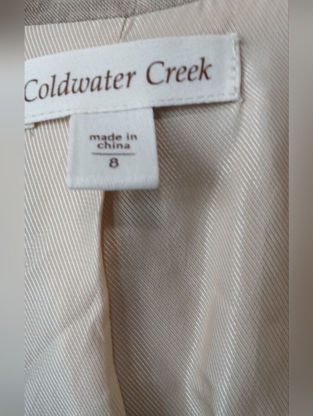 Coldwater Creek Linen Blazer Embroidered Womens Size 8 Lagenlook Business Casual - Picture 2 of 6